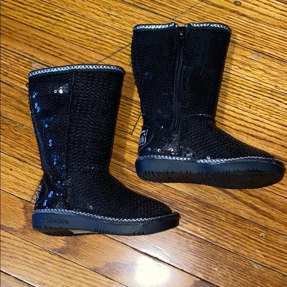 Skechers Sequin Boots Girls Size 5 - Picture 2 of 6